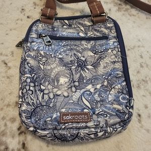 Sakroots Small Flap Crossbody Bag Navy Spirits
